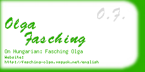 olga fasching business card